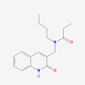 N-butyl-N-((2-hydroxyquinolin-3-yl)methyl)propionamide