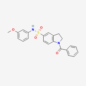 1-BENZOYL-N-(3-METHOXYPHENYL)-2,3-DIHYDRO-1H-INDOLE-5-SULFONAMIDE