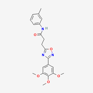 molecular formula C21H23N3O5 B7699611 N-(3-methylphenyl)-3-[3-(3,4,5-trimethoxyphenyl)-1,2,4-oxadiazol-5-yl]propanamide 