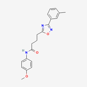 N-(4-methoxyphenyl)-4-[3-(3-methylphenyl)-1,2,4-oxadiazol-5-yl]butanamide