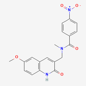 N-((2-hydroxy-6-methoxyquinolin-3-yl)methyl)-N-methyl-4-nitrobenzamide