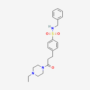 N-benzyl-4-[3-(4-ethylpiperazin-1-yl)-3-oxopropyl]benzenesulfonamide