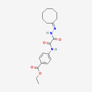 Ethyl 4-[[2-(2-cyclooctylidenehydrazinyl)-2-oxoacetyl]amino]benzoate