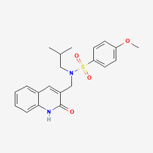 N-((2-hydroxyquinolin-3-yl)methyl)-N-isobutyl-4-methoxybenzenesulfonamide