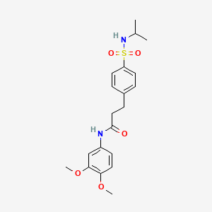 molecular formula C20H26N2O5S B7699697 N-(3,4-dimethoxyphenyl)-3-[4-(propan-2-ylsulfamoyl)phenyl]propanamide 