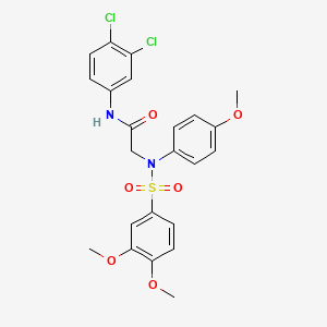 N-(3,4-dichlorophenyl)-2-(3,4-dimethoxy-N-(4-methoxyphenyl)phenylsulfonamido)acetamide