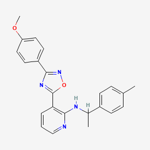 3-[3-(4-methoxyphenyl)-1,2,4-oxadiazol-5-yl]-N-[1-(4-methylphenyl)ethyl]pyridin-2-amine