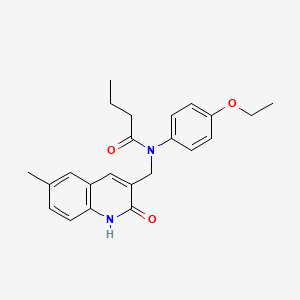 N-(4-ethoxyphenyl)-N-((2-hydroxy-6-methylquinolin-3-yl)methyl)butyramide