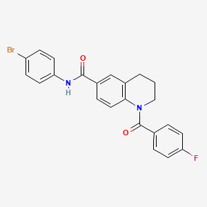 N-(4-bromophenyl)-1-(4-fluorobenzoyl)-1,2,3,4-tetrahydroquinoline-6-carboxamide