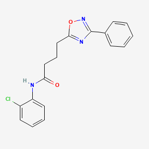 N-(2-chlorophenyl)-4-(3-phenyl-1,2,4-oxadiazol-5-yl)butanamide