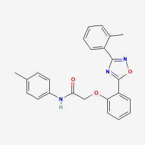 molecular formula C24H21N3O3 B7699756 N-(4-methylphenyl)-2-{2-[3-(2-methylphenyl)-1,2,4-oxadiazol-5-yl]phenoxy}acetamide 