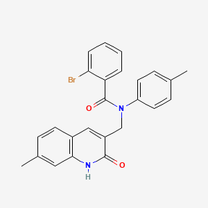 2-bromo-N-((2-hydroxy-7-methylquinolin-3-yl)methyl)-N-(p-tolyl)benzamide