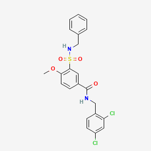 molecular formula C22H20Cl2N2O4S B7699809 N-butyl-3-(diethylsulfamoyl)-4-methoxybenzamide 