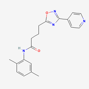 molecular formula C19H20N4O2 B7699817 N-(2,5-dimethylphenyl)-4-(3-(pyridin-4-yl)-1,2,4-oxadiazol-5-yl)butanamide 