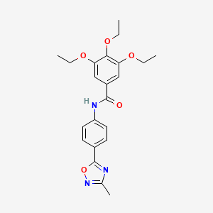 3,4,5-triethoxy-N-[4-(3-methyl-1,2,4-oxadiazol-5-yl)phenyl]benzamide