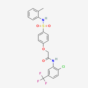 N-(2-chloro-5-(trifluoromethyl)phenyl)-2-(4-(N-(o-tolyl)sulfamoyl)phenoxy)acetamide