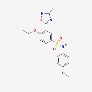 4-ethoxy-N-(4-ethoxyphenyl)-3-(3-methyl-1,2,4-oxadiazol-5-yl)benzenesulfonamide