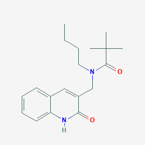 molecular formula C19H26N2O2 B7699906 N-butyl-N-((2-hydroxyquinolin-3-yl)methyl)pivalamide 