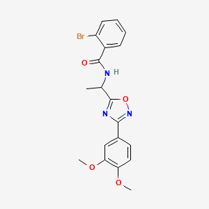 2-bromo-N-(1-(3-(3,4-dimethoxyphenyl)-1,2,4-oxadiazol-5-yl)ethyl)benzamide