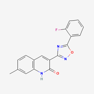 3-(5-(2-fluorophenyl)-1,2,4-oxadiazol-3-yl)-7-methylquinolin-2-ol