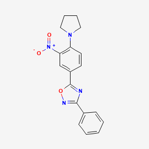 5-(3-nitro-4-(pyrrolidin-1-yl)phenyl)-3-phenyl-1,2,4-oxadiazole