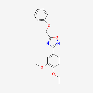 molecular formula C18H18N2O4 B7700021 3-(4-ethoxy-3-methoxyphenyl)-5-(phenoxymethyl)-1,2,4-oxadiazole 