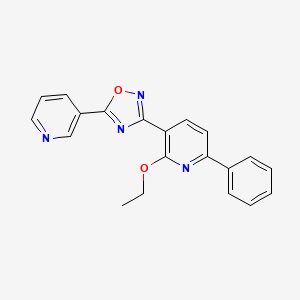 molecular formula C20H16N4O2 B7700028 3-(2-ethoxy-6-phenylpyridin-3-yl)-5-(pyridin-3-yl)-1,2,4-oxadiazole 