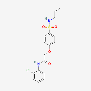 molecular formula C17H19ClN2O4S B7700030 N-(2-chlorophenyl)-2-(4-(N-propylsulfamoyl)phenoxy)acetamide 