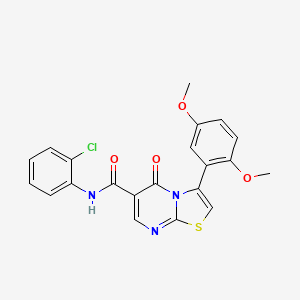 N-(3-chloro-4-fluorophenyl)-3-(2,5-dimethoxyphenyl)-5-oxo-5H-[1,3]thiazolo[3,2-a]pyrimidine-6-carboxamide