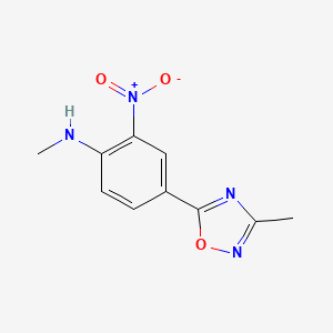 N-methyl-4-(3-methyl-1,2,4-oxadiazol-5-yl)-2-nitroaniline