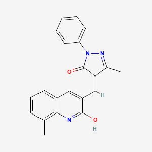 (Z)-4-((2-hydroxy-8-methylquinolin-3-yl)methylene)-3-methyl-1-phenyl-1H-pyrazol-5(4H)-one