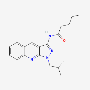 molecular formula C19H24N4O B7700084 N-(1-isobutyl-1H-pyrazolo[3,4-b]quinolin-3-yl)pentanamide 