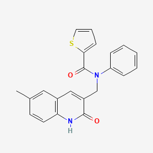 N-((2-hydroxy-6-methylquinolin-3-yl)methyl)-N-phenylthiophene-2-carboxamide