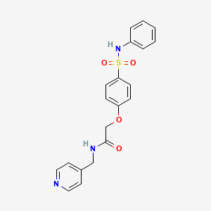 molecular formula C20H19N3O4S B7700106 2-[4-(phenylsulfamoyl)phenoxy]-N-(pyridin-4-ylmethyl)acetamide 