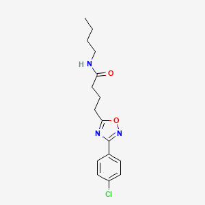 molecular formula C16H20ClN3O2 B7700181 N-butyl-4-[3-(4-chlorophenyl)-1,2,4-oxadiazol-5-yl]butanamide 