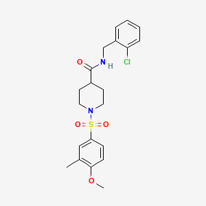 molecular formula C21H25ClN2O4S B7700189 N-(2,5-dimethylphenyl)-1-(4-methoxy-3-methylbenzenesulfonyl)piperidine-4-carboxamide 