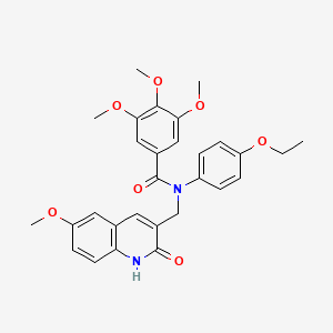 N-(4-ethoxyphenyl)-N-((2-hydroxy-6-methoxyquinolin-3-yl)methyl)-3,4,5-trimethoxybenzamide