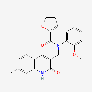 N-((2-hydroxy-7-methylquinolin-3-yl)methyl)-N-(2-methoxyphenyl)furan-2-carboxamide