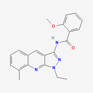 N-(1-ethyl-8-methyl-1H-pyrazolo[3,4-b]quinolin-3-yl)-2-methoxybenzamide