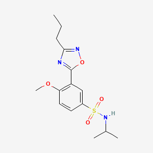 N-isopropyl-4-methoxy-3-(3-propyl-1,2,4-oxadiazol-5-yl)benzenesulfonamide