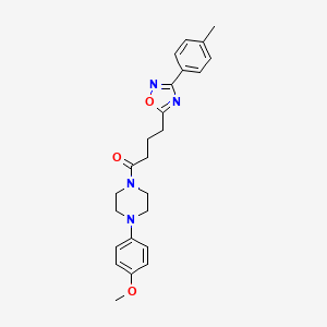 1-(4-(4-methoxyphenyl)piperazin-1-yl)-4-(3-(p-tolyl)-1,2,4-oxadiazol-5-yl)butan-1-one