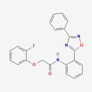 2-(2-fluorophenoxy)-N-(2-(3-phenyl-1,2,4-oxadiazol-5-yl)phenyl)acetamide