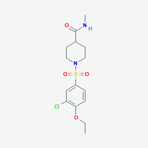 1-(3-chloro-4-ethoxybenzenesulfonyl)-N-[(furan-2-yl)methyl]piperidine-4-carboxamide