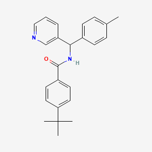 molecular formula C24H26N2O B7700357 4-(tert-butyl)-N-(pyridin-3-yl(p-tolyl)methyl)benzamide 