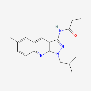 molecular formula C18H22N4O B7700372 N-(1-isobutyl-6-methyl-1H-pyrazolo[3,4-b]quinolin-3-yl)propionamide CAS No. 714256-51-6