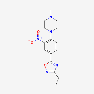 3-ethyl-5-(4-(4-methylpiperazin-1-yl)-3-nitrophenyl)-1,2,4-oxadiazole