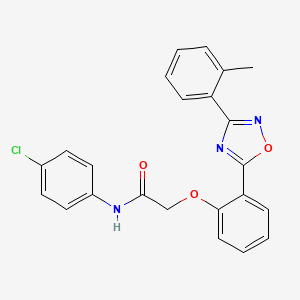 N-(4-chlorophenyl)-2-(2-(3-(o-tolyl)-1,2,4-oxadiazol-5-yl)phenoxy)acetamide