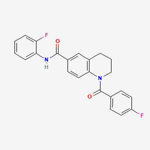 1-(4-fluorobenzoyl)-N-(2-fluorophenyl)-1,2,3,4-tetrahydroquinoline-6-carboxamide