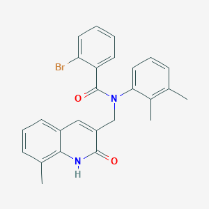 2-bromo-N-(2,3-dimethylphenyl)-N-((2-hydroxy-8-methylquinolin-3-yl)methyl)benzamide