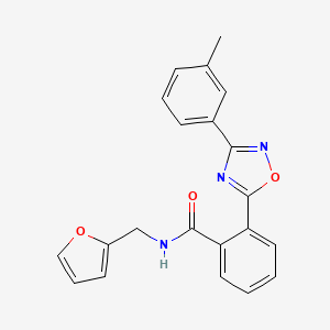 molecular formula C21H17N3O3 B7700481 N-(furan-2-ylmethyl)-2-(3-(m-tolyl)-1,2,4-oxadiazol-5-yl)benzamide CAS No. 877780-81-9